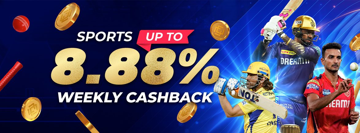 Sports 8.88% Weekly Cashback Sports 8.88% Weekly Cashback